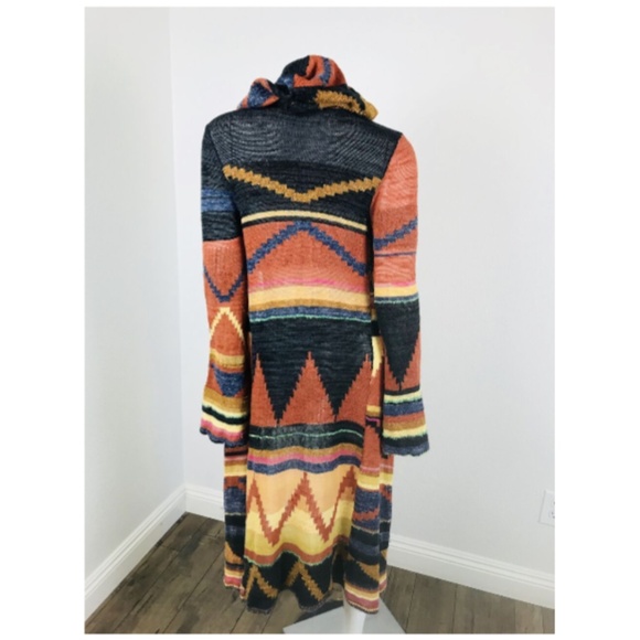 long colorful cardigan